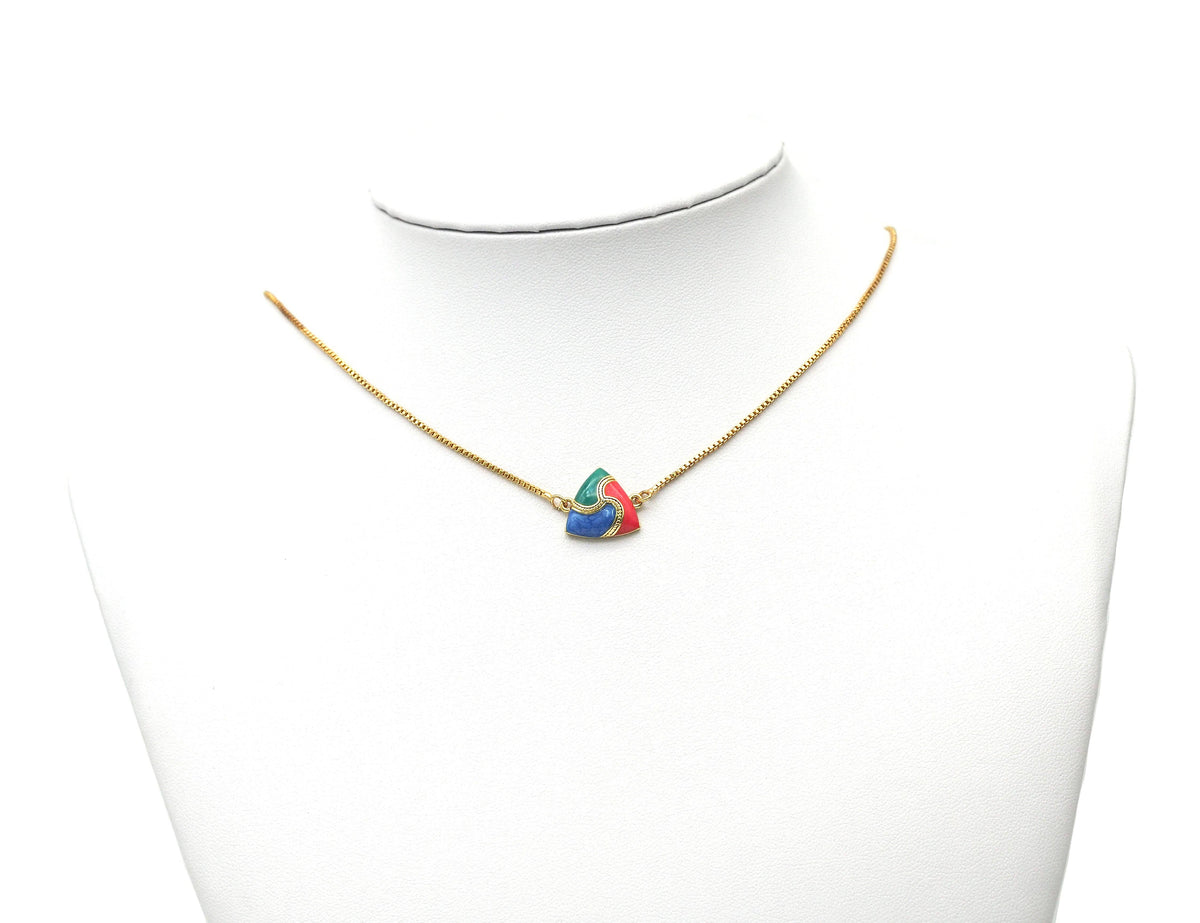 Enamel Triangle Charm, SKu#Y604