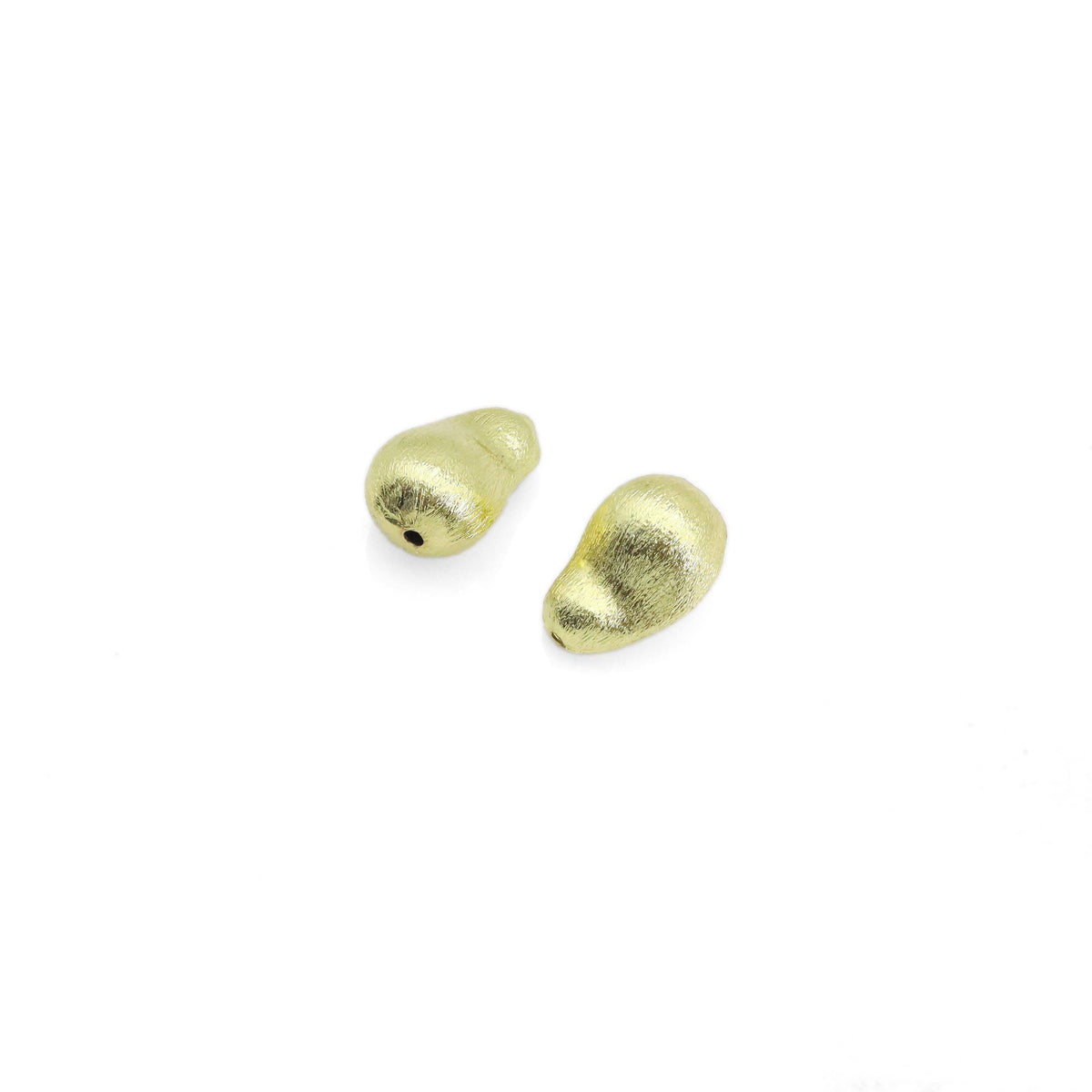 Gold Brushed Gold Bean Space Bead, Sku#Y919