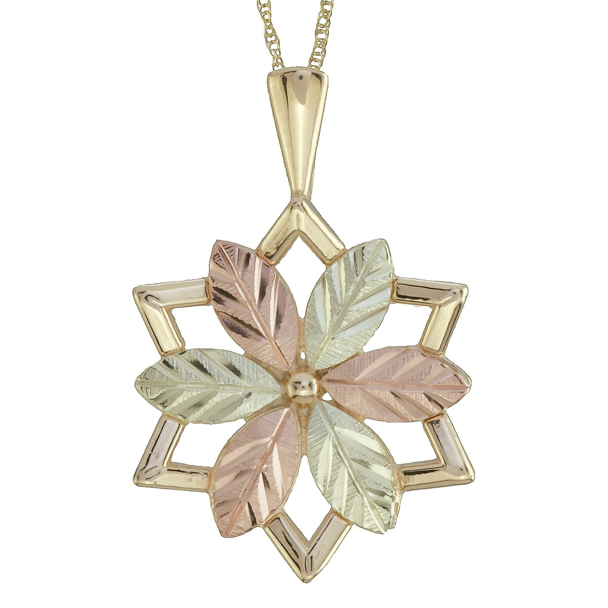 Hexagonal - Black Hills Gold Pendant