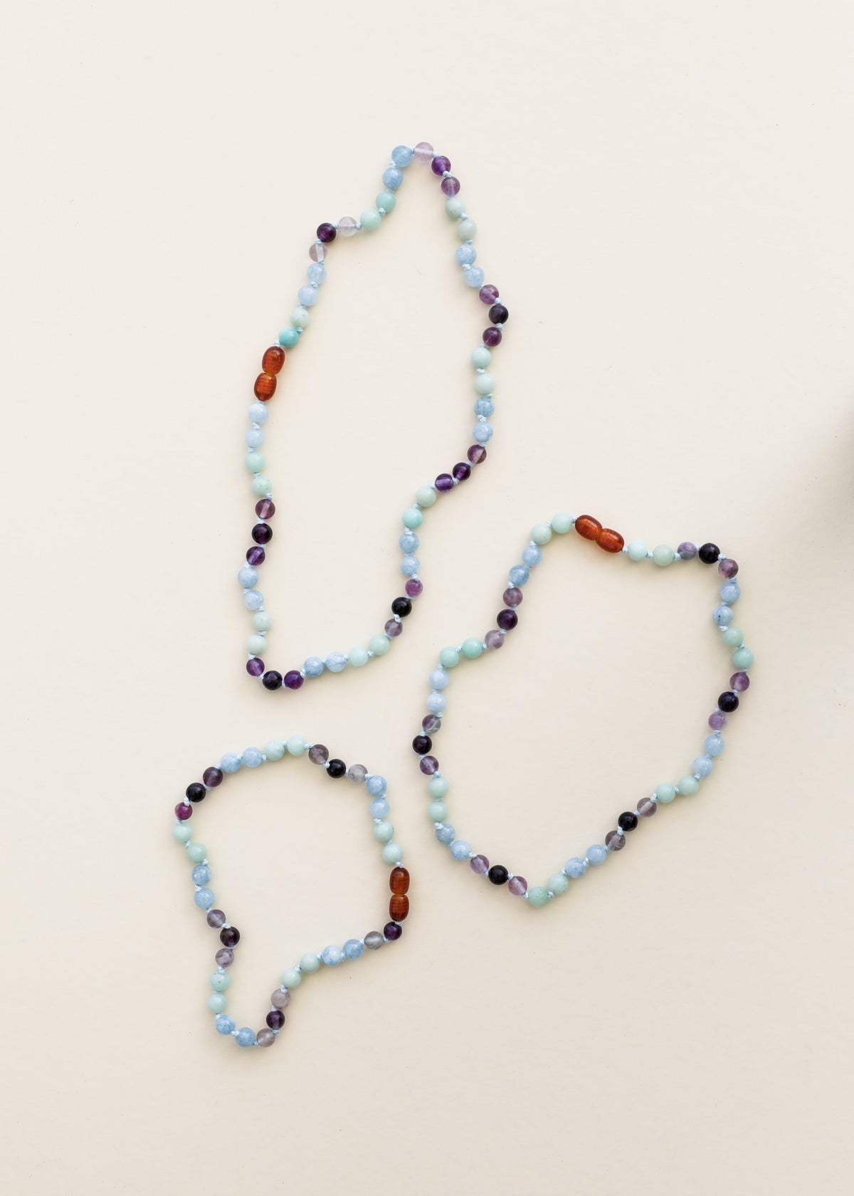 Amethyst + Amazonite + Aquamarine || Gemstone Bracelet