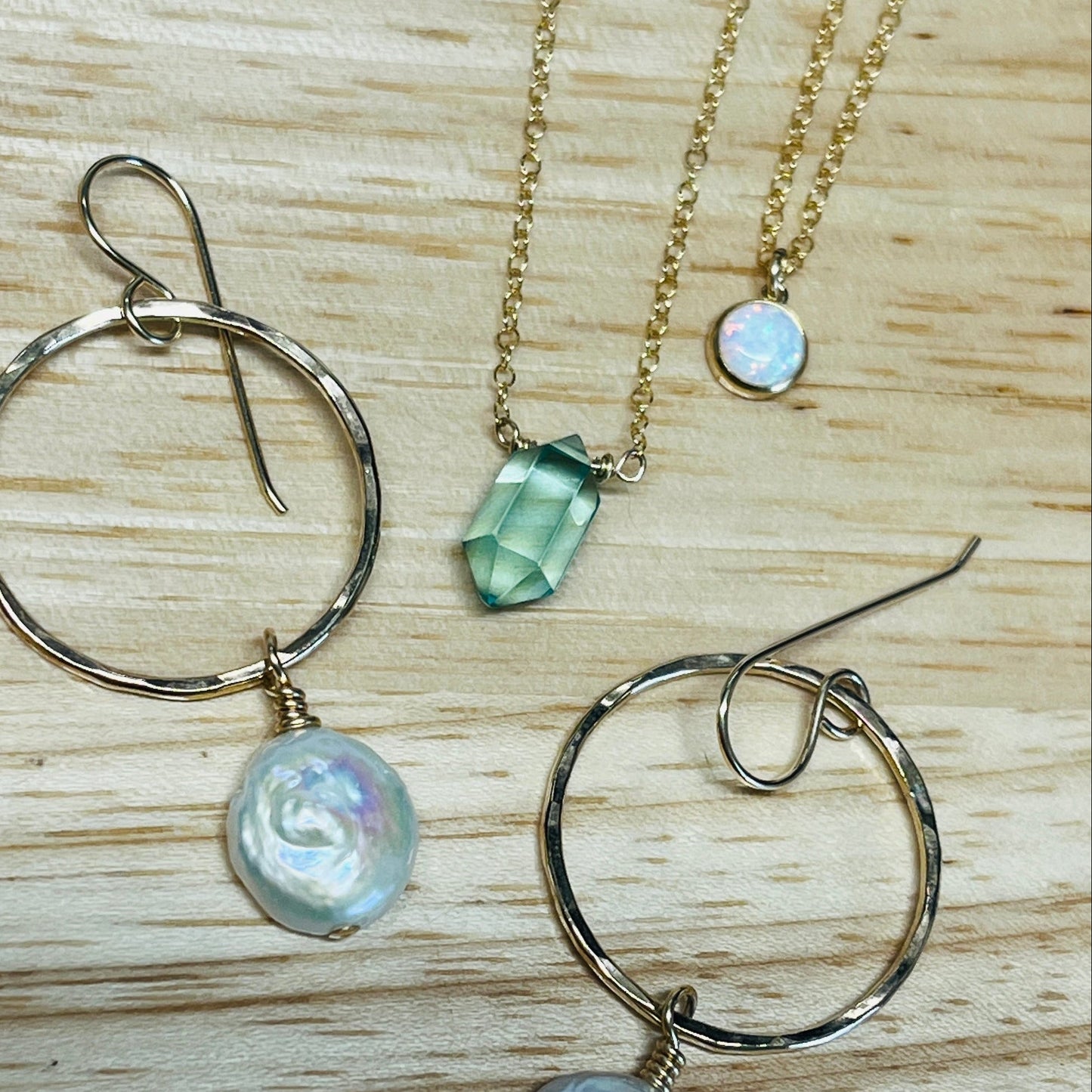 LEEWARD COIN PEARL HOOP EARRINGS
