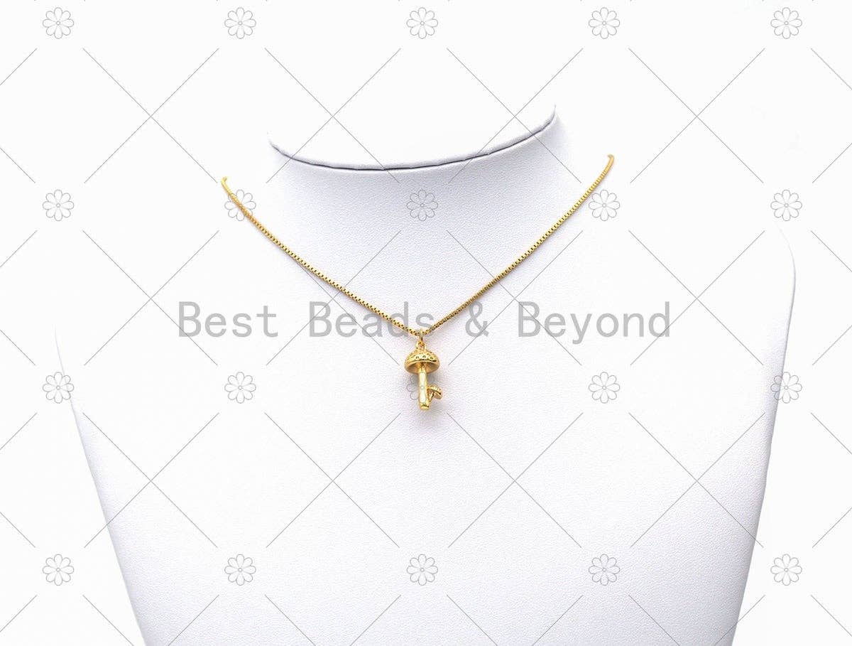CZ Mushroom Charm, Sku#Y574