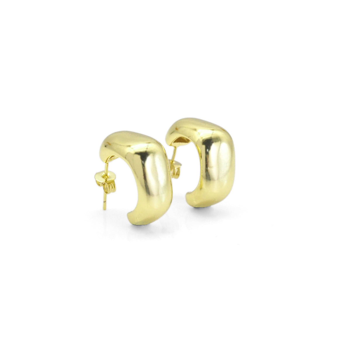 Gold Chunky Geometry Earrings, Sku#Y797