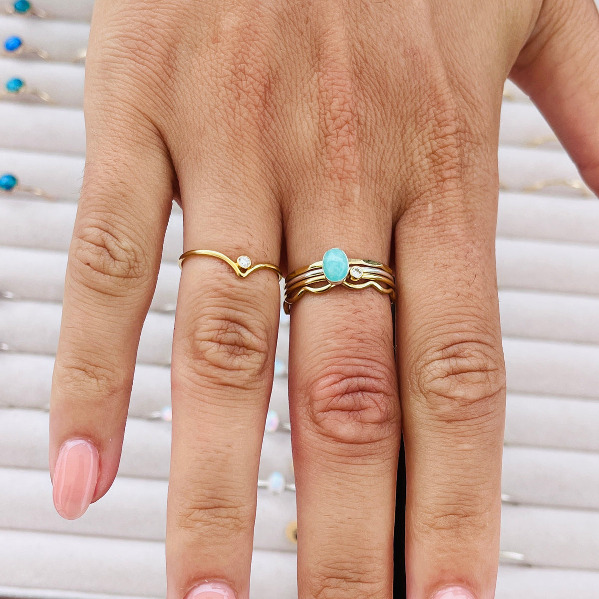 14k gold filled CLEAR CUBIC ZIRCONIA DIAMOND RING