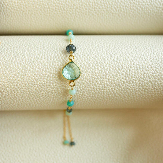 Aquamarine Ballet BraceletFeaturing a heart-shaped aquamarine quartz gemstone, this beautiful gemstone tribute to art and literature is perfect for any occasion (especially March birthdays). BraceletsPARKEN JEWELRYVettedArcAquamarine Ballet Bracelet