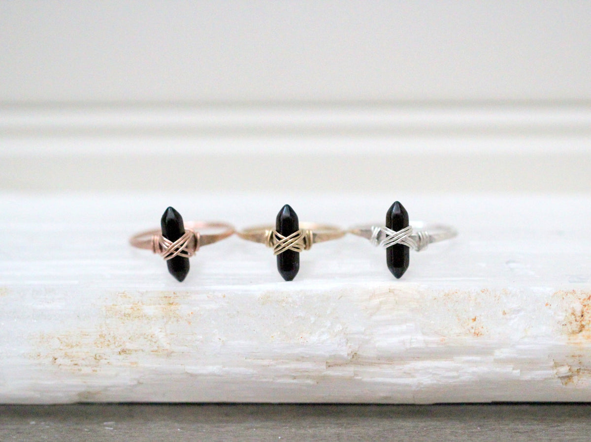 Crest Ring - Obsidian
