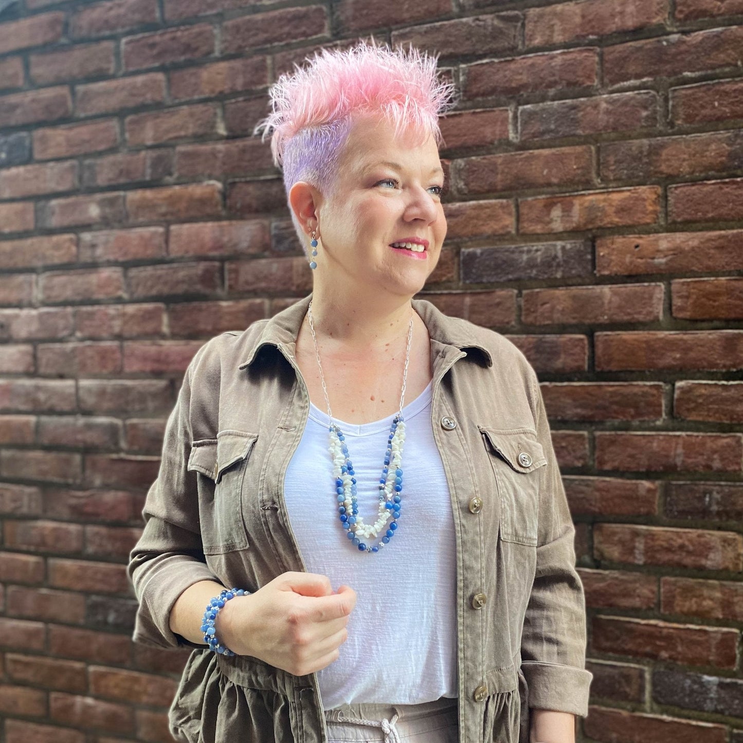 Denim necklace