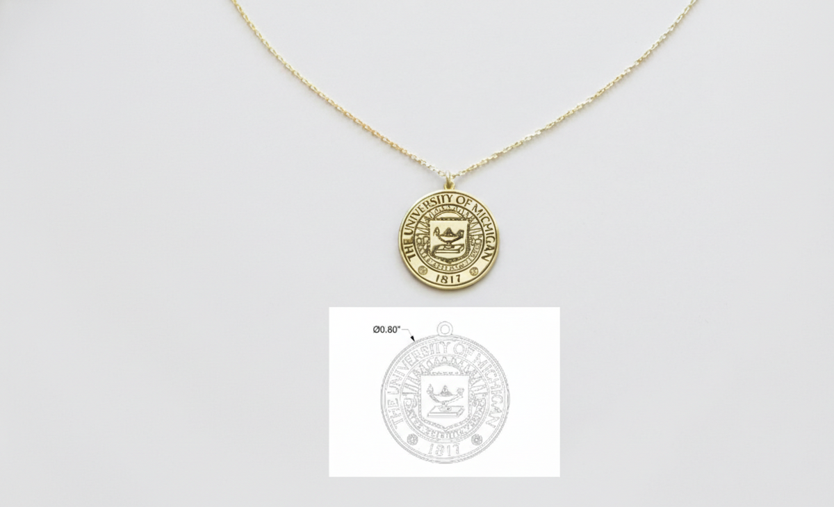 Custom Graduation Logo Necklace - Celebrate Your Achievement with a Personalized Touch