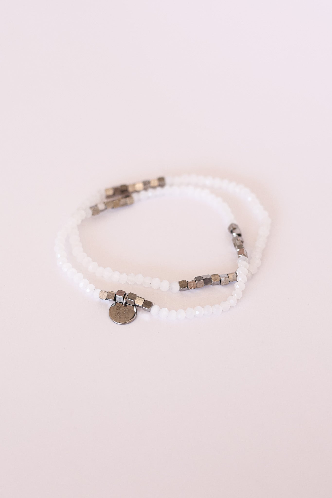Clara Bracelet Set in White
