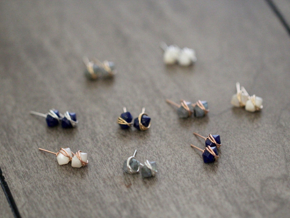 Pike Studs - Lapis Lazuli