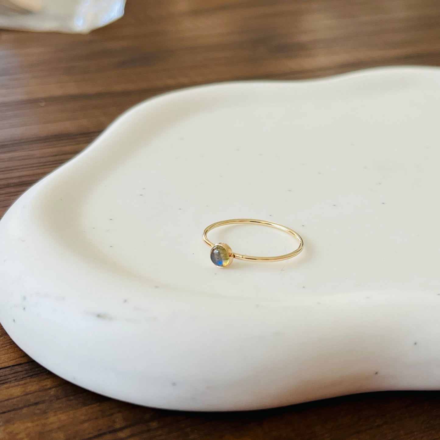 14K Gold Filled LABRADORTE GEMSTONE RING