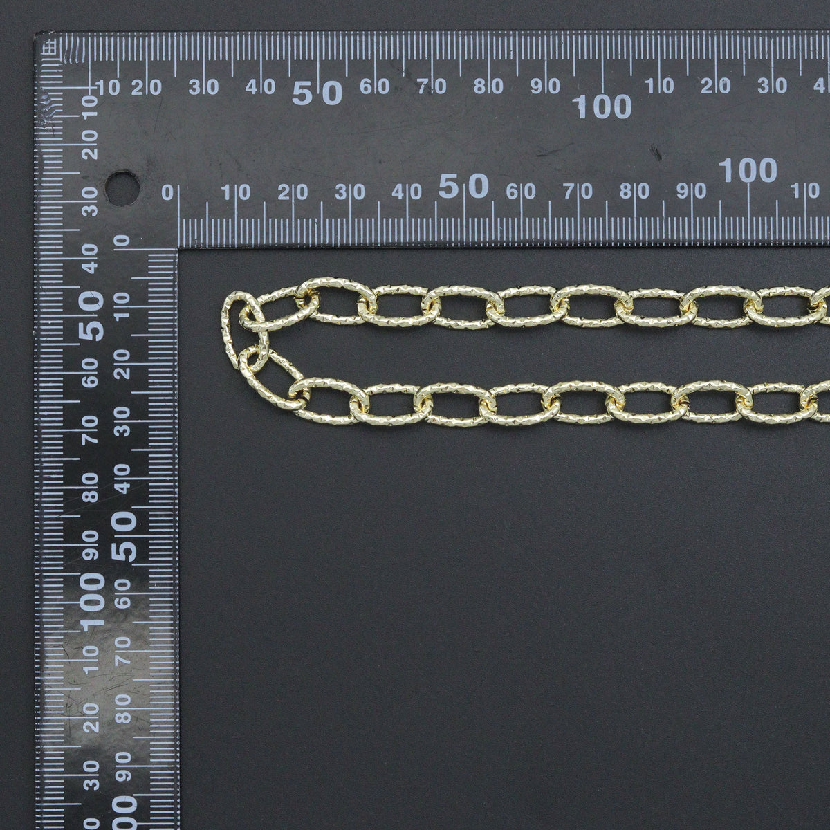 Stainless steel Hammered Oval Link Unfinished chain, LX910