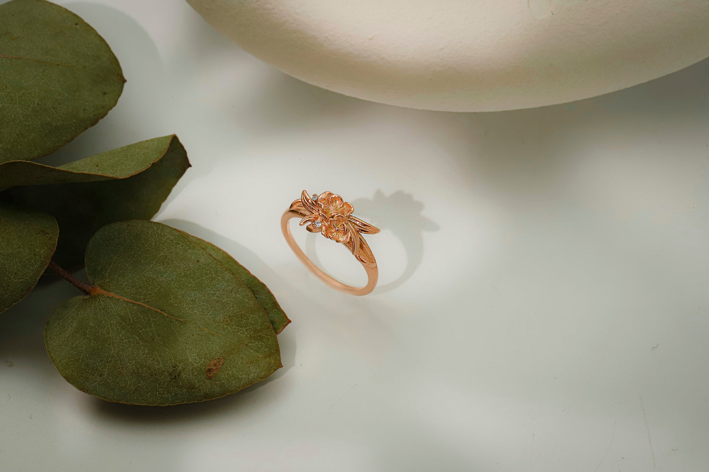 Eternal Bloom Birth Month Flower Ring with Sparkling CZ Diamond