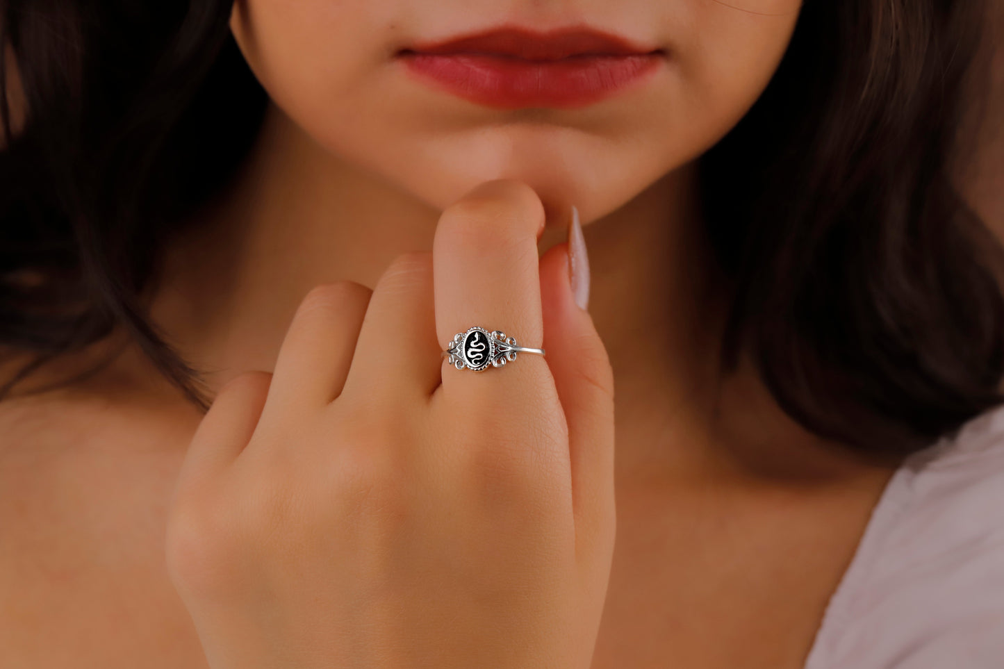 Pinky Jewelry Co. Bold Pinky Snake Signet Ring - Unique Design for Standout Style