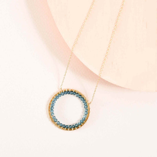 London Blue Quartz Halo NecklaceThe Halo collection was our very first one. Intended to symbolize the intricate, universal energy woven within us all. This beautiful necklace is ultra lightweight aNecklacesPARKEN JEWELRYVettedArcLondon Blue Quartz