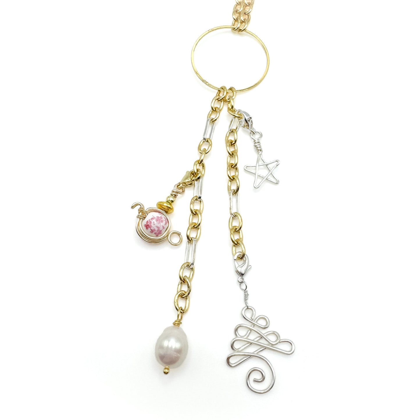 Tree silver charm