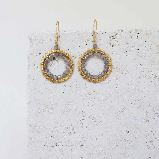 Labradorite Mini Halo EarringsThe Halo collection was our very first one. Intended to symbolize the intricate, universal energy woven within us all. These small, sparkling labradorite earrings arEarringsPARKEN JEWELRYVettedArcLabradorite Mini Halo Earrings