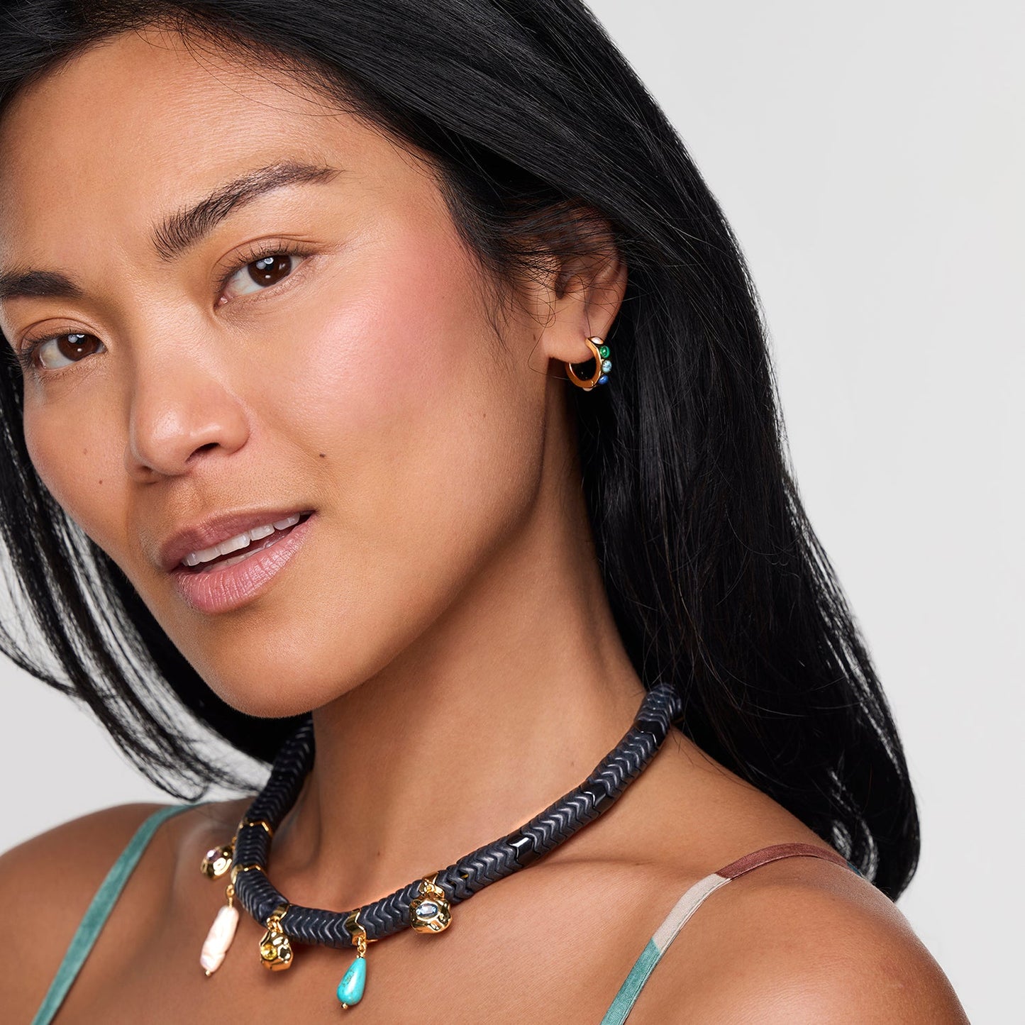 Mini Petra Huggie Hoops Multi