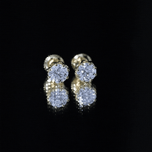 1.9 Carat Certified Lab Grown Diamond Solitaire Stud Earrings