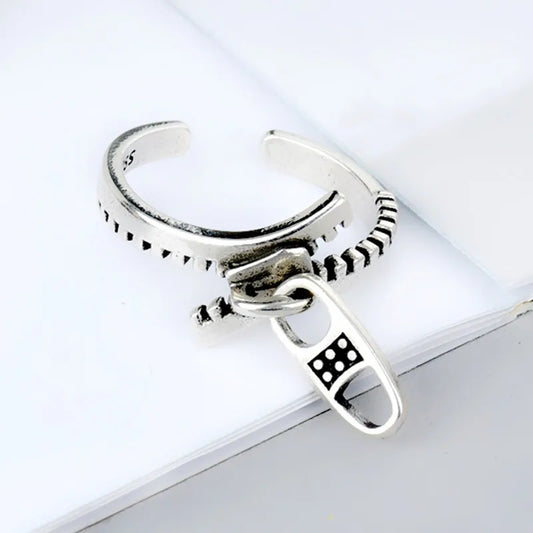 925 Sterling Silver Geometry Zipper Engagement Rings For Women Ladies Luxury Designer Jewelry Accessories Jewellery