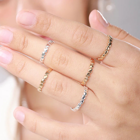 Stainless Steel Heart Rings For Women Propose Engagement Wedding Ring Vintage Jewelry Anillos Valentine's Day Gift