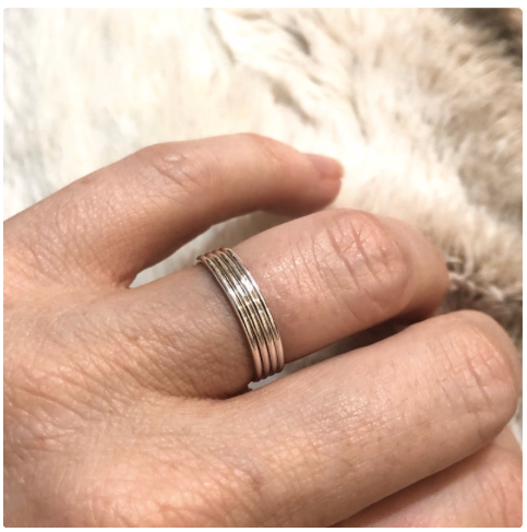 14k gold-fill or sterling silver SMOOTH RING SET