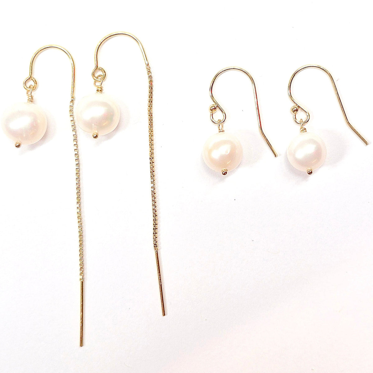 Single Pearl Earrings