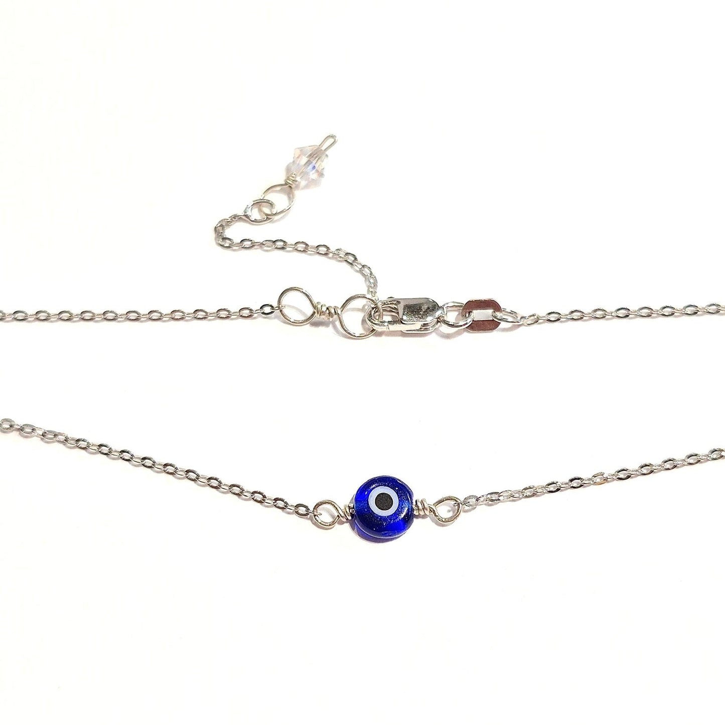 Evil Eye Necklace with Swarovski Clasp