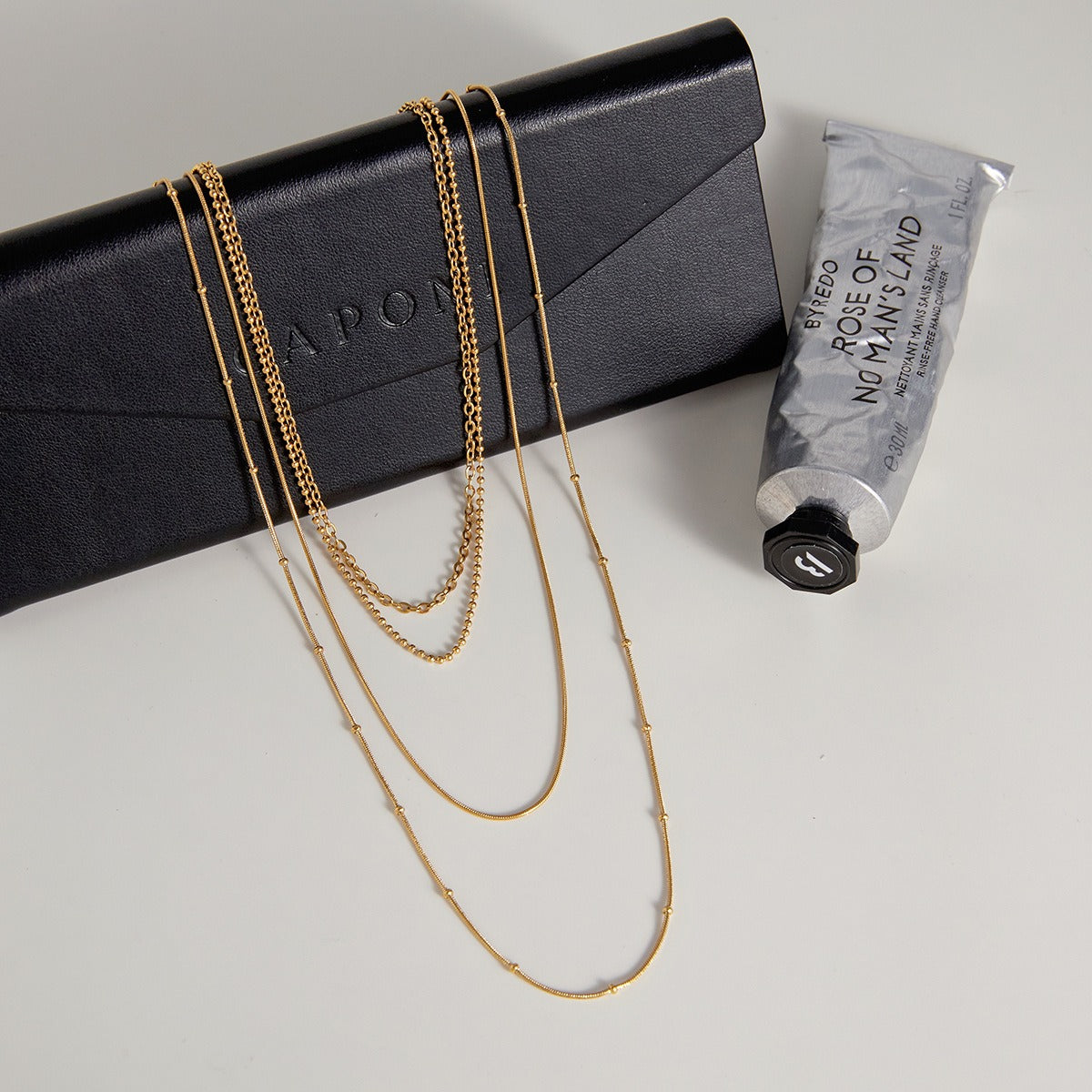 18K gold layered necklace