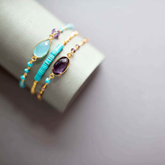 Amethyst Adjustable Gemstone BraceletThe ultimate arm candy and completely adjustable to fit anyone. Made with sparkling amethyst gemstones. Gorgeous alone or stacked. We've got plenty of options to creBraceletsPARKEN JEWELRYVettedArcAmethyst Adjustable Gemstone Bracelet