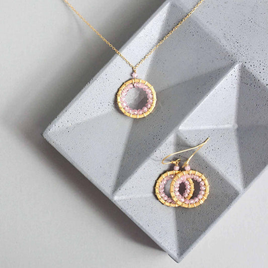 Rose Quartz Mini Halo EarringsThe Halo collection was our very first one. Intended to symbolize the intricate, universal energy woven within us all. These small, sparkling Rose Quartz earrings arEarringsPARKEN JEWELRYVettedArcRose Quartz Mini Halo Earrings