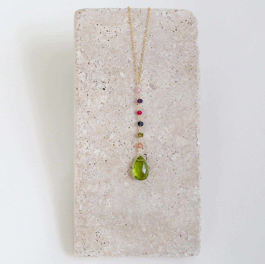 Peridot Green Quartz Yoga Pendant Necklace - GoldYoga pendants are designed for total simplicity.
- Peridot Quartz gemstones paired with multi color accent stones- 18-20" long with a 2" extender chain- Y pendant drNecklacesPARKEN JEWELRYVettedArcPeridot Green Quartz
