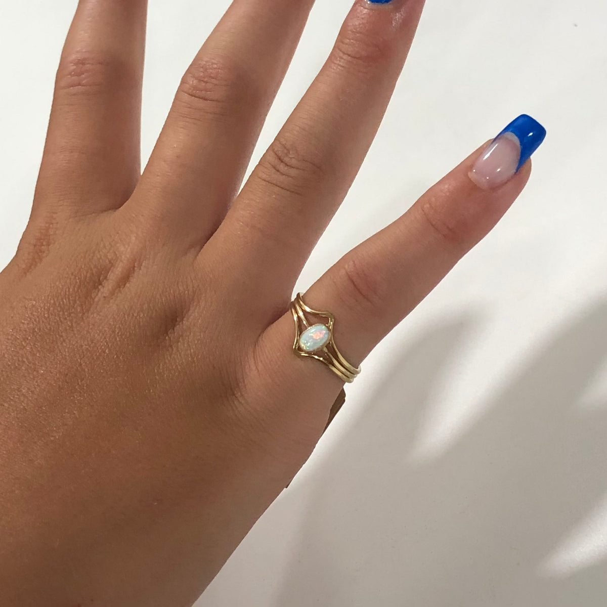 14k gold filled OPAL OVAL RING