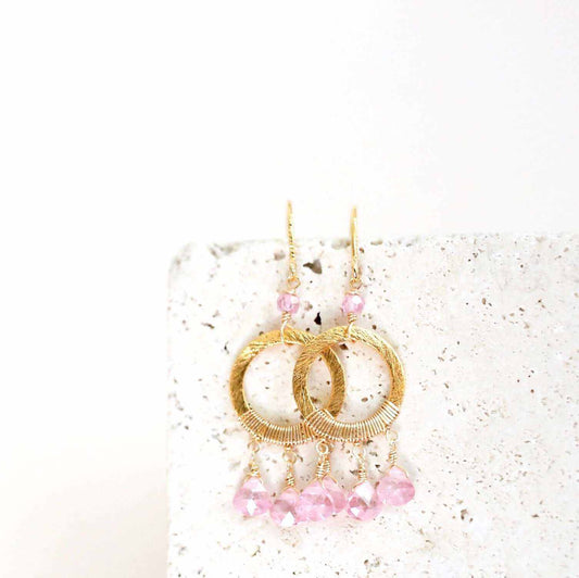 Rose Quartz Mini Boho EarringsInspired by dream catchers, these boho minis are ready-to-wear with anything.
- Rose Quartz gemstones- 1.5" long- French Hooks- 14k gold plated over .925 Italian fiEarringsPARKEN JEWELRYVettedArcRose Quartz Mini Boho Earrings