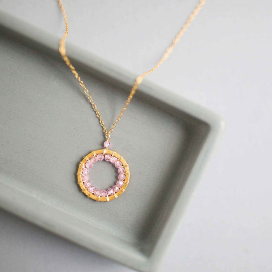 Rose Quartz Halo Jewelry SetThe mini version of our exclusive Mason Circle Collection. Our pretty mini circle eternity necklace+ mini hoops all featuring shimmering pink rose quartz gemstones.
Necklace/Earring SetPARKEN JEWELRYVettedArcRose Quartz Halo Jewelry Set