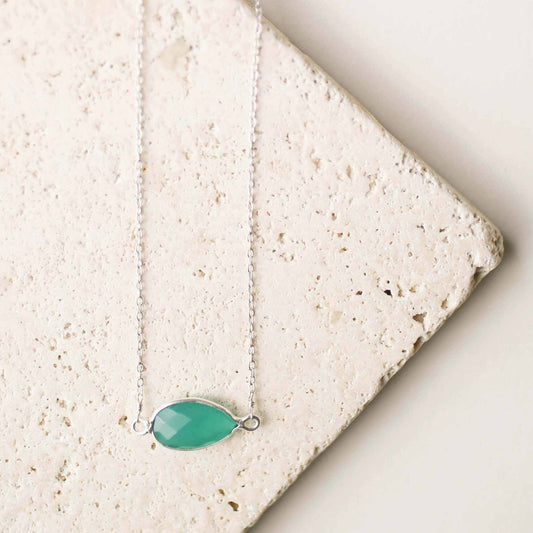 Green Apatite Silver Minimalist NecklaceSimple, silver minimalist necklace with a beautiful green apatite bezel set stone. Great for layering.- 16-18" long with 2" extender chain- Spring ring clasp- RhodiuNecklacesPARKEN JEWELRYVettedArcGreen Apatite Silver Necklace