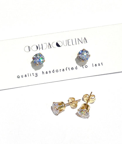 Swarovski Rhinestone "Diamond" Stud Earrings
