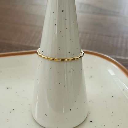 14k gold filled or sterling silver FACETED STACKING RING