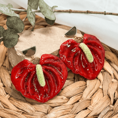 Aria - Anthurium Statement Earrings