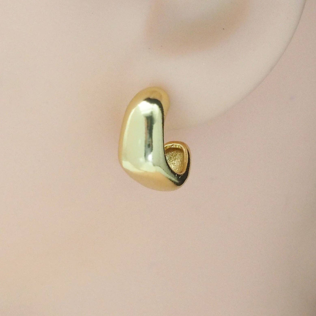 Gold Chunky Geometry Earrings, Sku#Y797