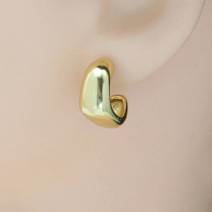 Gold Chunky Geometry Earrings, Sku#Y797