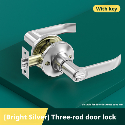 Three-bar door handle-elegant black-Adaptable door thickness 25-45-No key-One set
