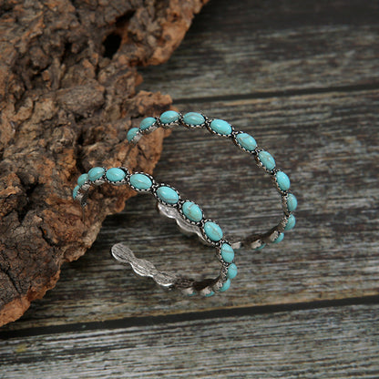 Turquoise C-Hoop Earrings Bumpkin Ranchwear