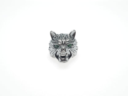 CZ Micro Pave Wolf Head Beads, Cubic Zirconia Spacer Beads, Animal Beads, Mens Bracelet Findings,11x11x14mm, sku#Y84