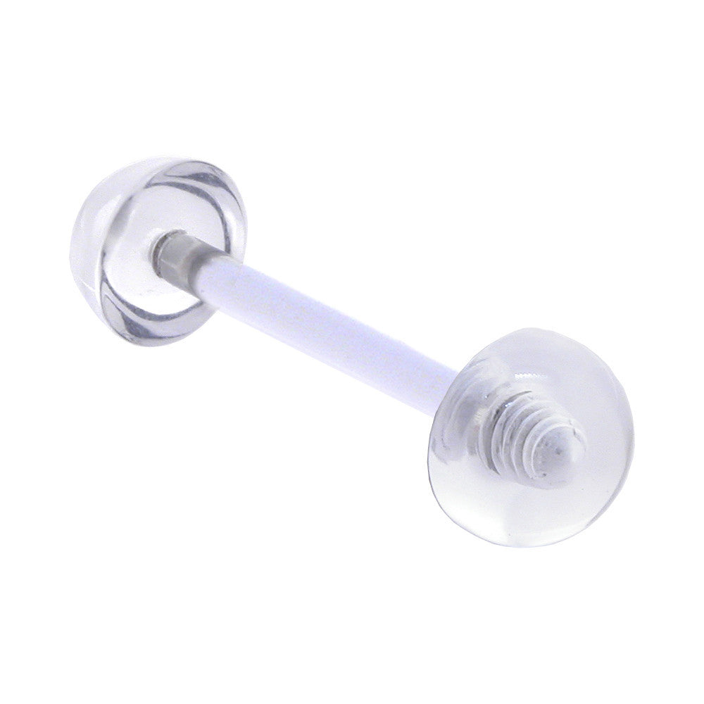 Flexi Clear No-C-Um Barbell Tongue Ring BodyCandy