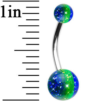 Caribbean Sea Acrylic Belly Button Ring BodyCandy