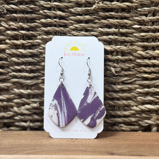 Lavender Haze Earrings | Handmade Polymer Clay Jewelry | JoyShine