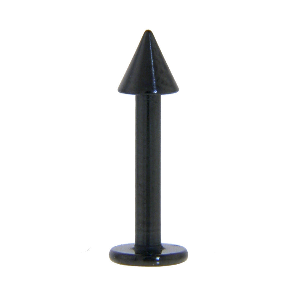Black Titanium Plated CONE Labret BodyCandy