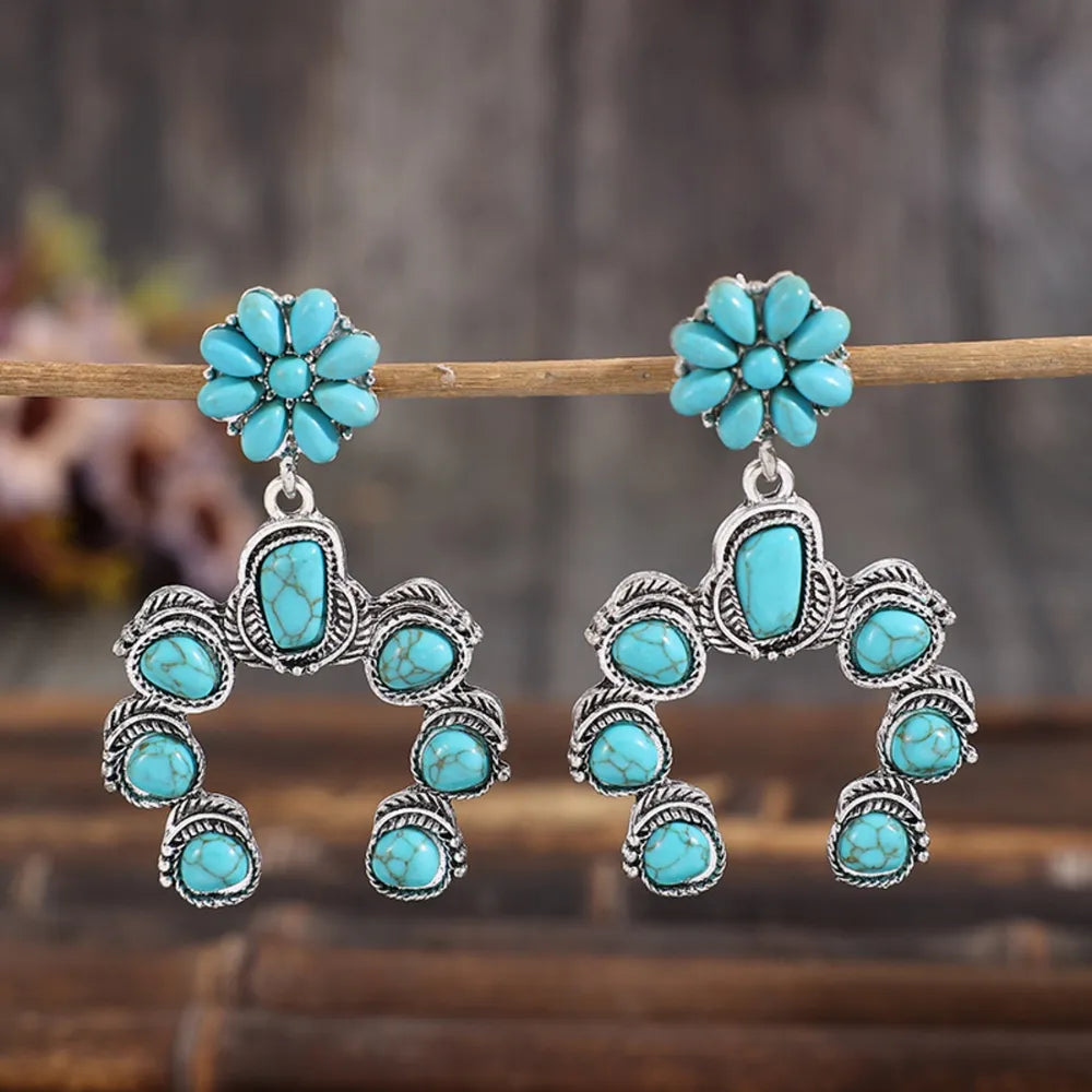 Turquoise Dangle Earrings Bumpkin Ranchwear