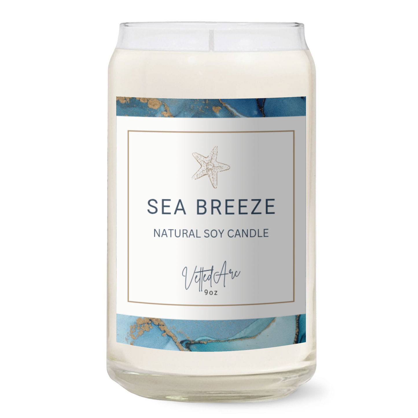 Coastal Decor Sea Breeze Soy Candle VettedArc